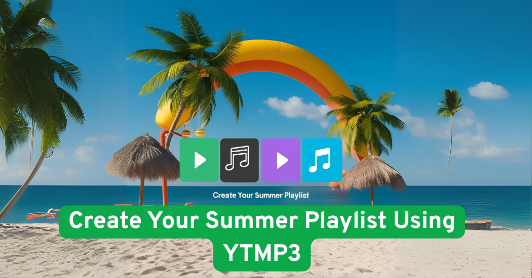 Headphones resting on a beach towel with phone playing music